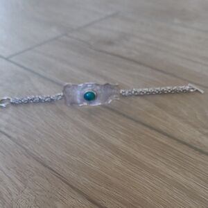 Silver Bracelet with Turquoise Accent